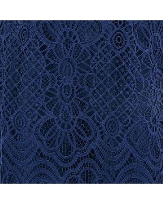 Yumi' Blue Lace Halter Neck Dress