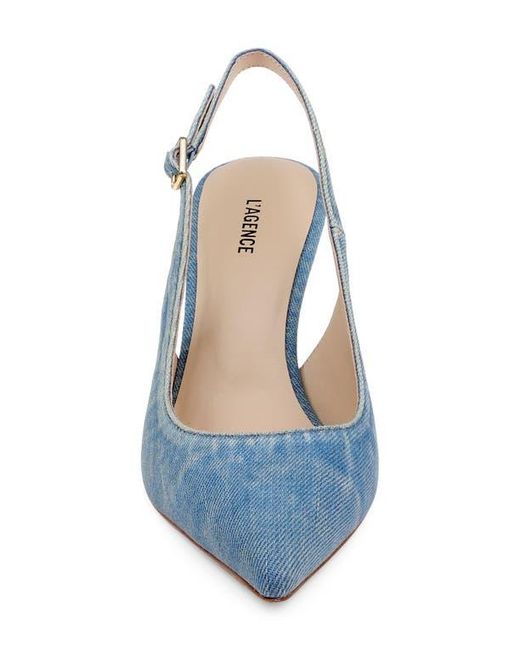 L'Agence Blue Vichy Slingback Pump