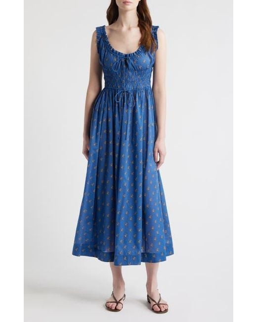 doen emmaretta dress blue Zory | San Francisco Style | Doen Emmaretta Dress in the NYC heat  # doen #newyorkcity #newyorkstyle