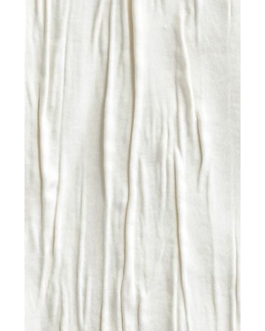 Brandon Maxwell White The Drew Deep V-Neck Satin Tank