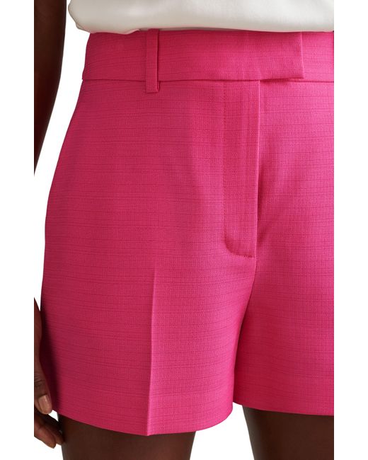 Reiss Pink Hewey Flat Front Shorts