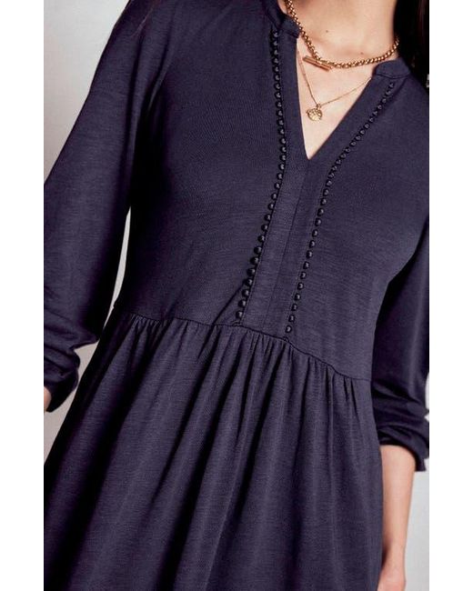 Boden Blue Naomi Long Sleeve Jersey Dress