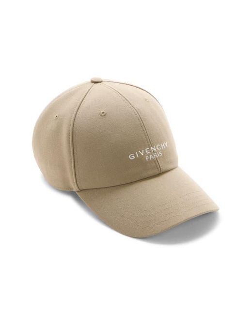 Givenchy Natural Embroidered Logo Adjustable Baseball Cap for men