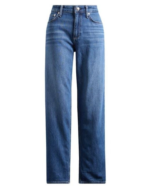 Rag & Bone Blue Featherweight Dre Low Rise Baggy Boyfriend Jeans