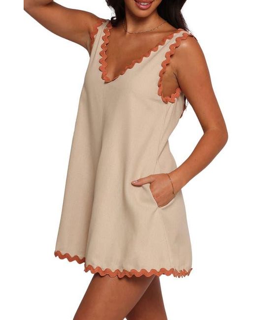 Petal & Pup Brown Aoife Rickrack Trim Sleeveless Romper