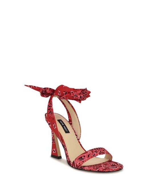 Nine West Red Kelsie Ankle Tie Sandal