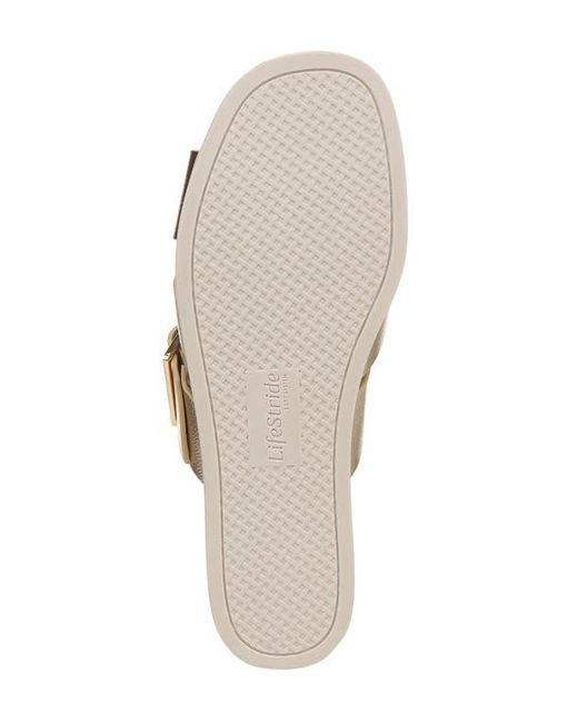 LifeStride Metallic Getaway Platform Slide Sandal