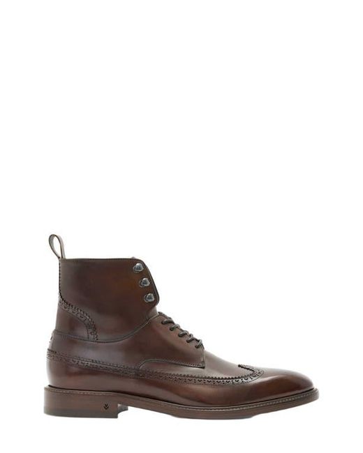 John Varvatos Brown Harrison Longwing Leather Boot for men