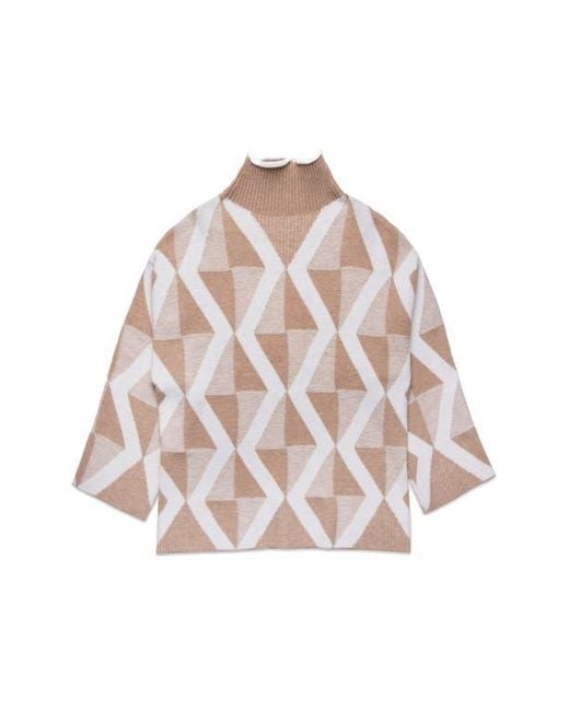 DELUC Multicolor Troy Mock Neck Sweater