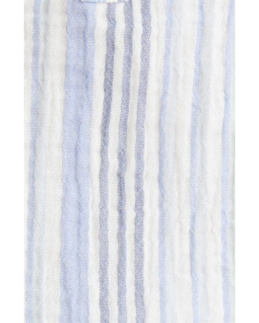 Caslon Blue Caslon(r) Stripe Cotton Gauze Henley