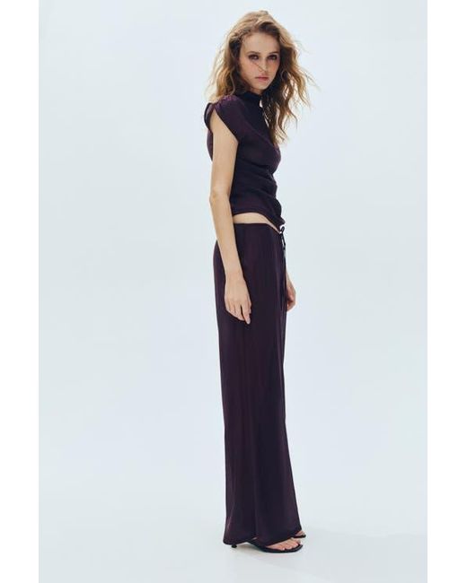 H&M Purple Sheer Drawstring Trousers