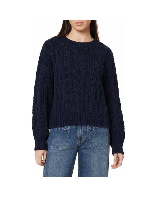 Habitual Blue Cable Stitch Sweater