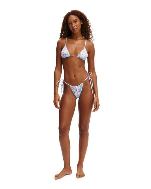 Cotton On Brown Micro Slider Triangle Bikini Top