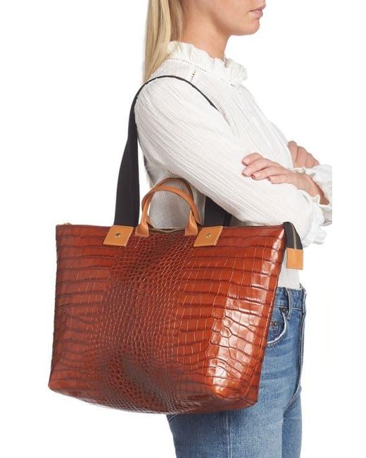Clare v zip top tote online