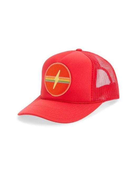 Friday Feelin Red Electric Trucker Hat