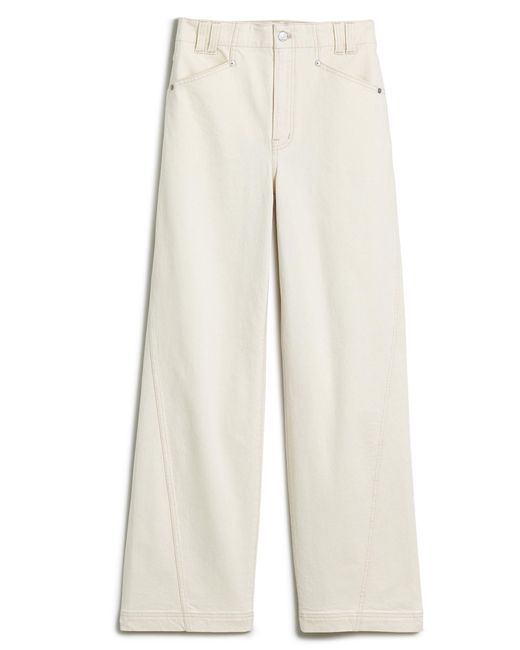Madewell White The Perfect Wide Leg Jeans