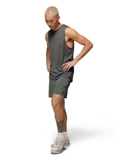 Prana Green Discovery Trail Drawstring Shorts for men