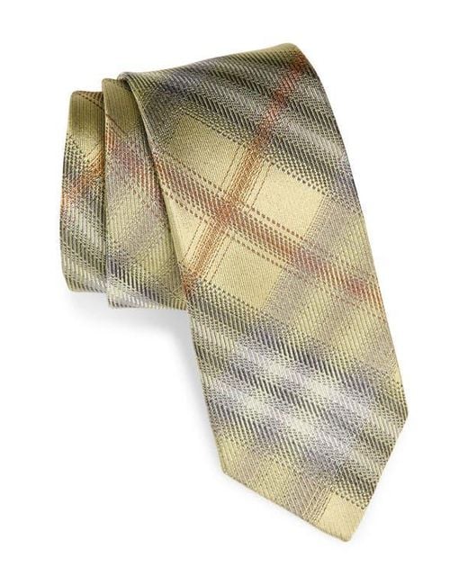 Burberry Green Manston Check Jacquard Silk Tie for men