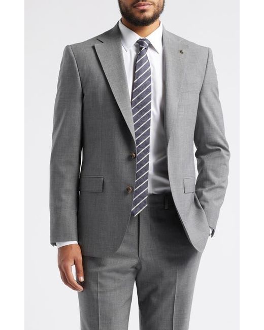 Jack Victor Gray Esprit Solid Stretch Wool Suit for men