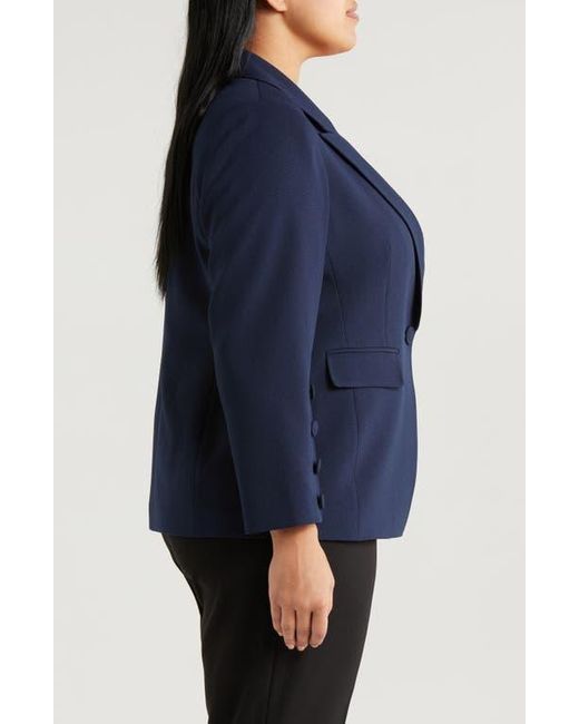 Tahari Blue One-Button Blazer