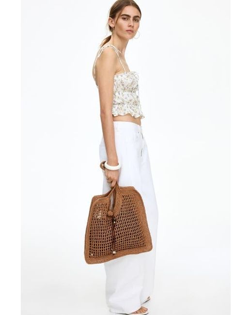 H&M White Tie-Strap Top