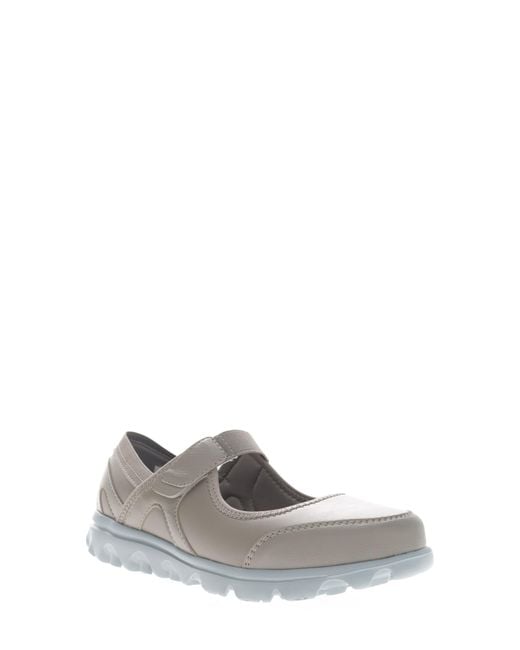 Propet Gray Onalee Mary Jane Flat