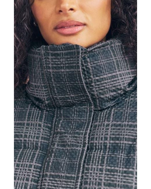 Next Blue Check Puffer Jacket