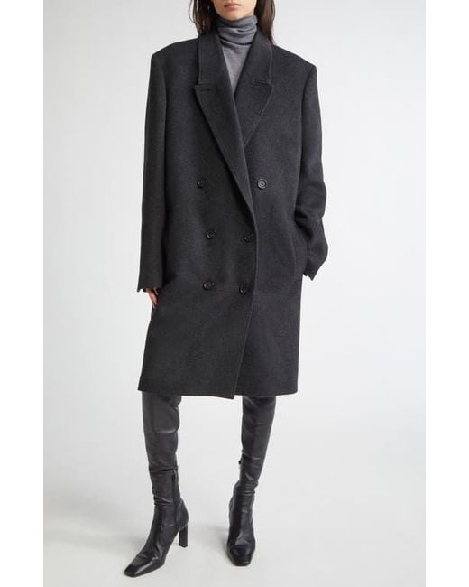 TOTEME Women's Black Double Breasted Cashmere Coat