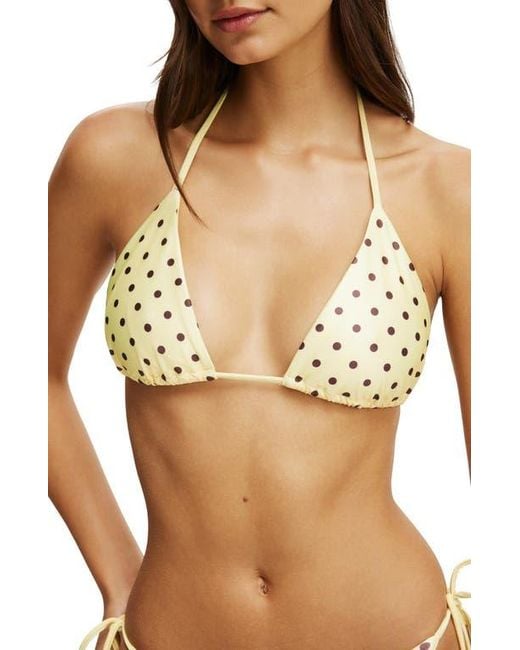 Cotton On Brown String Triangle Bikini Top