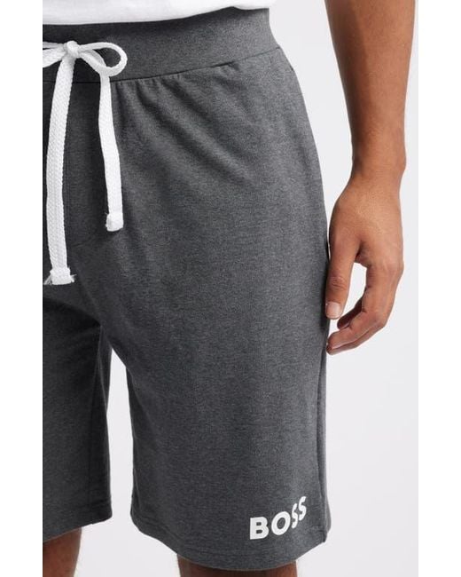 Boss Gray Ease Pajama Shorts for men