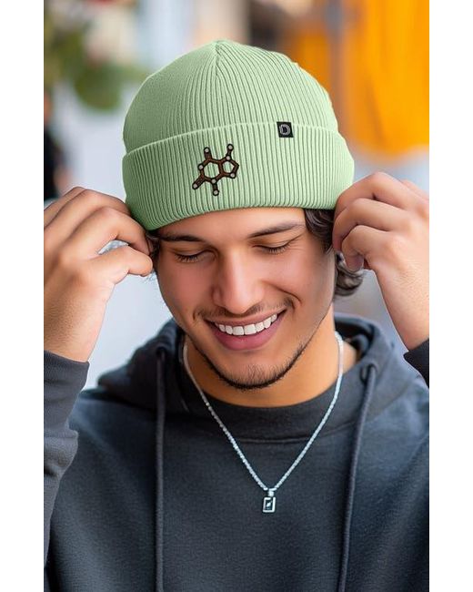 Alix Green Molecule Beanie for men