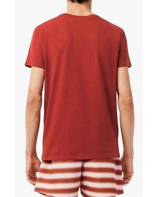 Lacoste Red Pima Cotton T-Shirt for men