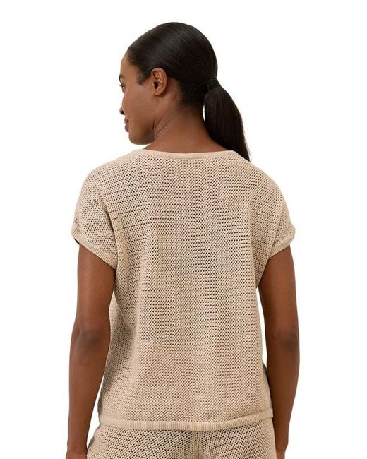 Pact Natural Beachside Linen Short Sleeve Top Made With Organic Cotton