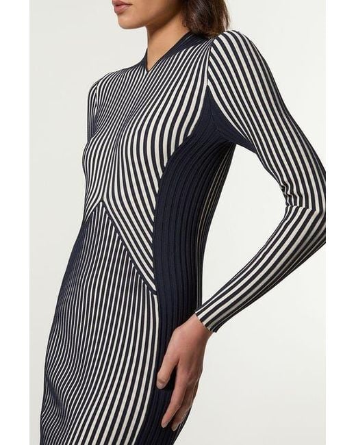Karen Millen Petite Fitted Long Sleeve Midi Dress in Gray | Lyst Karen Millen Petite Fitted Long Sleeve Midi Dress in Gray | Lyst