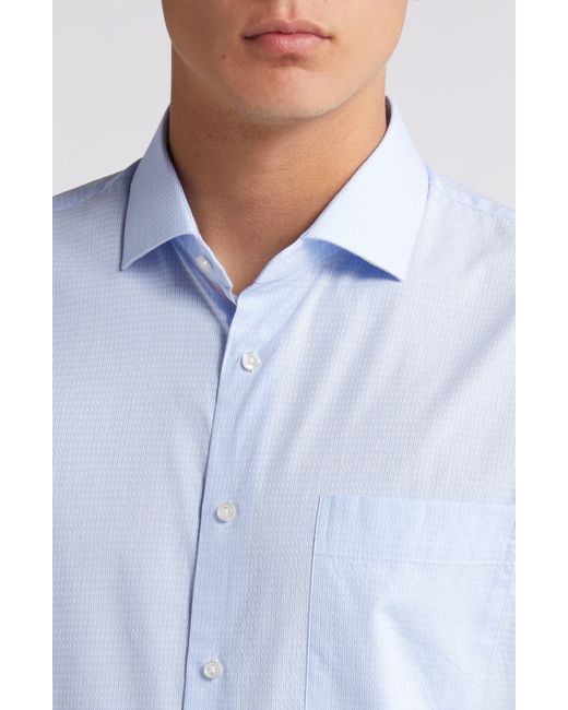 Nordstrom Blue Cartella Trim Fit Dobby Dress Shirt for men