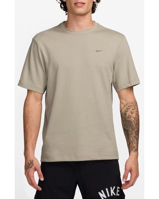 Nike Gray Primary Training Dri-Fit Short Sleeve T-Shirt for men