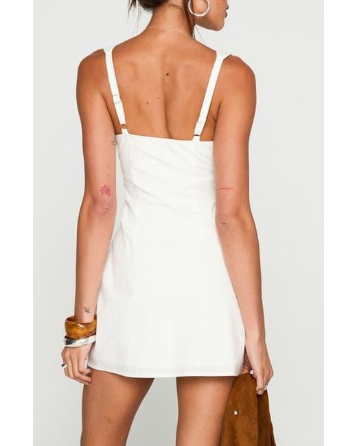 green emerald velvet dress Oh Polly Strapless Embellished Mini Dress in ivory-White main image 1