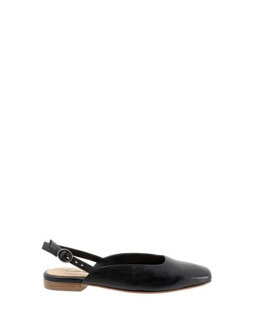 Trotters Black Holly Slingback Flat