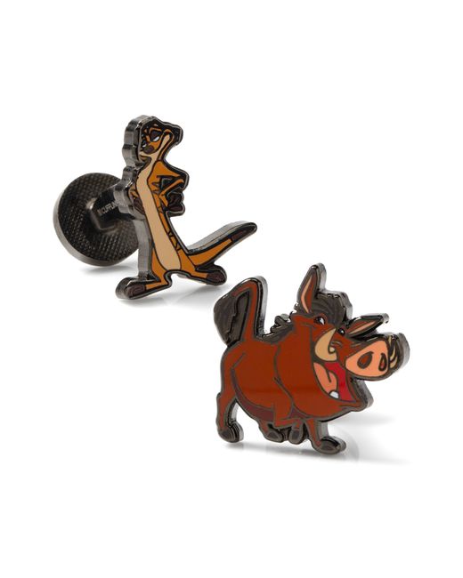 Cufflinks Inc. Brown Timon & Pumbaa Cuff Links for men