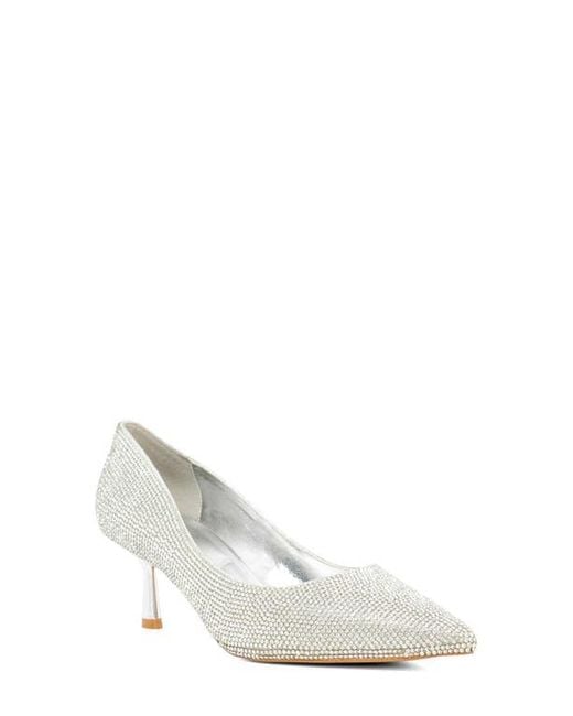 Dune White Bellas Pointed Toe Pump