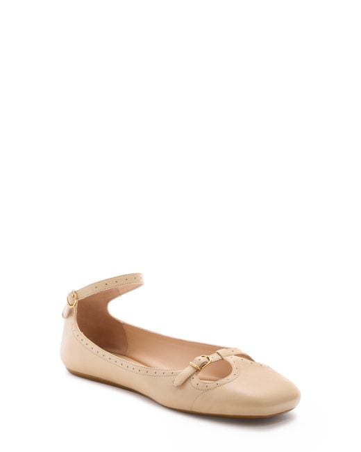 Chloé Natural Misty Ankle Strap Flat
