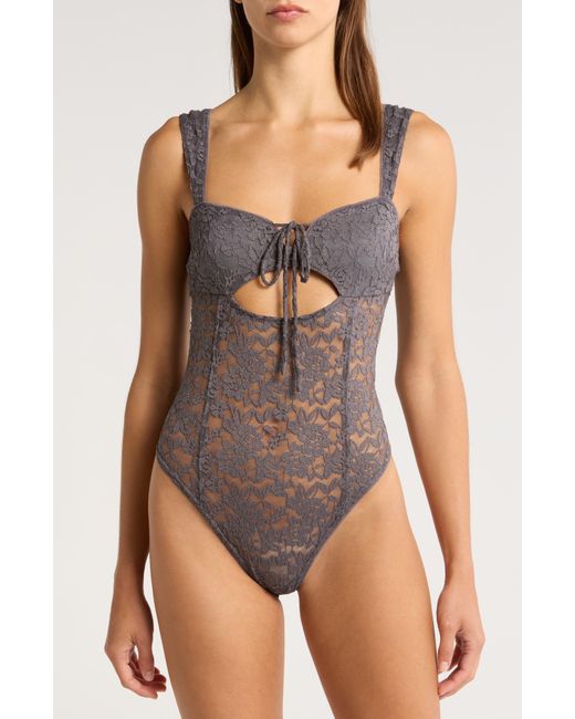 Free People Multicolor Intimately Fp Strike A Pose Lace Bodysuit