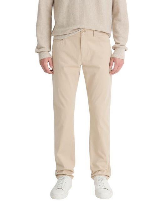 Vince Natural Dylan Slim Fit Peached Stretch Cotton Pants for men