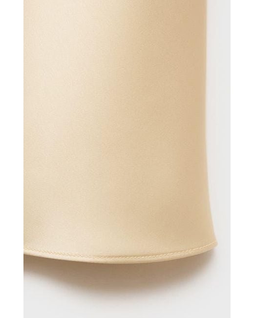 Mango Natural Mia Satin Midi Skirt