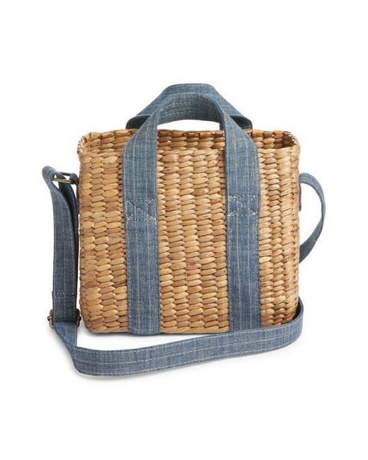 Rip Curl Blue Premium Straw Crossbody Bag