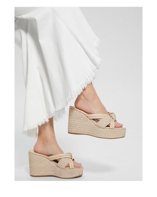 Guess Natural Eveh Platform Wedge Sandal
