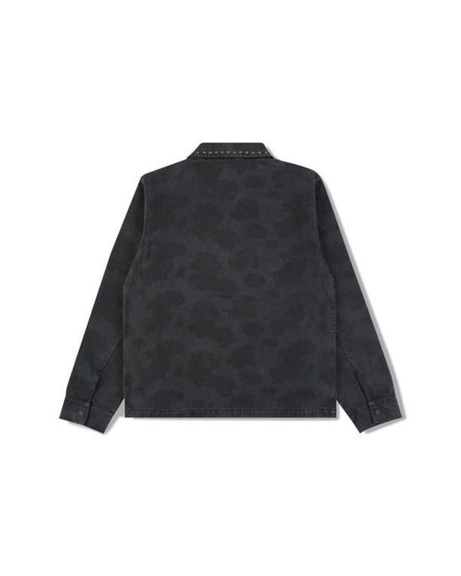 Pleasures Black Studded Denim Jacket for men