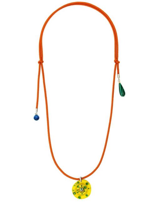 Fry Powers Black Sun Powers Resin Charm Pendent Necklace