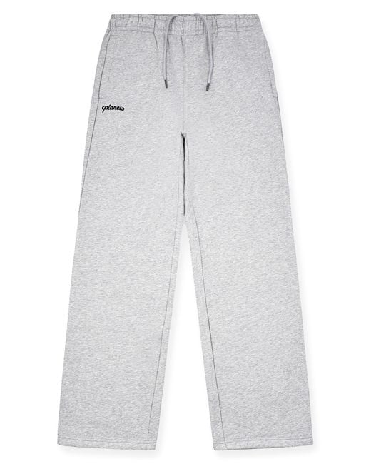 PAPER PLANES White Script Weld Logo Open Hem Sweatpants for men