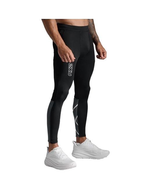 2xu Black Light Speed React Comp Tights for men